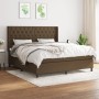 Cama box spring con colchón tela marrón oscuro 160x200 cm de , Camas y somieres - Ref: Foro24-3131684, Precio: 621,47 €, Desc...