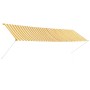 Toldo retráctil 400x150 cm amarillo y blanco de vidaXL, Toldos - Ref: Foro24-143757, Precio: 78,93 €, Descuento: %