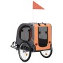 Orange und grauer Fahrradanhänger für Haustiere von vidaXL, Kinderwagen für Haustiere - Ref: Foro24-91767, Preis: 145,36 €, R...