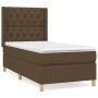 Cama box spring con colchón tela marrón oscuro 80x200 cm de , Camas y somieres - Ref: Foro24-3132188, Precio: 339,26 €, Descu...