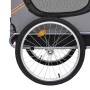 Orange und grauer Fahrradanhänger für Haustiere von vidaXL, Kinderwagen für Haustiere - Ref: Foro24-91767, Preis: 145,36 €, R...