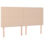 Cama box spring con colchón cuero sintético capuchino 200x200cm de , Camas y somieres - Ref: Foro24-3132404, Precio: 706,99 €...