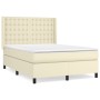 Cama box spring con colchón cuero sintético crema 140x200cm de , Camas y somieres - Ref: Foro24-3132503, Precio: 503,00 €, De...