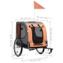 Orange und grauer Fahrradanhänger für Haustiere von vidaXL, Kinderwagen für Haustiere - Ref: Foro24-91767, Preis: 145,36 €, R...