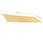 Toldo retráctil 400x150 cm amarillo y blanco de vidaXL, Toldos - Ref: Foro24-143757, Precio: 78,93 €, Descuento: %