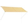 Retractable awning 250x150 cm yellow and white by vidaXL, Awnings - Ref: Foro24-143754, Price: 54,67 €, Discount: %