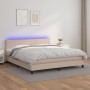 Boxspringbett LED-Matratze Kunstleder Cappuccino 180x200cm von , Betten und Lattenroste - Ref: Foro24-3134122, Preis: 582,99 ...