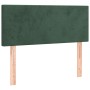 Cama box spring colchón y LED terciopelo verde oscuro 90x200 cm de , Camas y somieres - Ref: Foro24-3134264, Precio: 312,57 €...