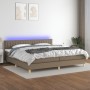 Boxspringbett mit LED-Matratze taupegrauer Stoff 200x200 cm von , Betten und Lattenroste - Ref: Foro24-3133905, Preis: 614,51...