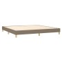 Cama box spring con colchón LED tela gris taupe 200x200 cm de , Camas y somieres - Ref: Foro24-3133905, Precio: 614,51 €, Des...