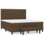 Cama box spring con colchón tela marrón oscuro 160x200 cm de , Camas y somieres - Ref: Foro24-3136848, Precio: 645,35 €, Desc...