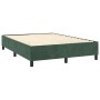 Cama box spring con colchón terciopelo verde oscuro 140x190 cm | Foro24 | Onlineshop