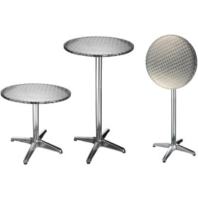 HI Round aluminum folding bistro table 60x60x(58-115) cm by HI, Garden tables - Ref: Foro24-423949, Price: 79,11 €, Discount: %