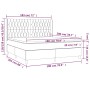 Boxspringbett-Matratze, LED-Leuchten, dunkelbrauner Stoff, 180 x 200 cm von , Betten und Lattenroste - Ref: Foro24-3138576, P...