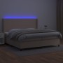 Boxspringbett LED Matratze Cappuccino Kunstleder 200x200cm von , Betten und Lattenroste - Ref: Foro24-3139288, Preis: 744,80 ...