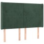 Cama box spring colchón y LED terciopelo verde oscuro 140x190cm de , Camas y somieres - Ref: Foro24-3139442, Precio: 539,35 €...