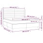 Box spring bed with mattress and LED pink velvet 160x200 cm by , Beds and slatted bases - Ref: Foro24-3139636, Price: 549,99 ...