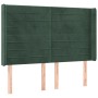 Cama box spring colchón y LED terciopelo verde oscuro 140x190cm de , Camas y somieres - Ref: Foro24-3139622, Precio: 542,82 €...