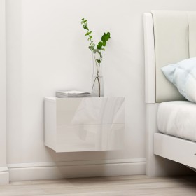 Glossy white plywood nightstand 40x30x30cm by vidaXL, Nightstands - Ref: Foro24-801065, Price: 46,09 €, Discount: %