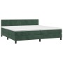 Cama box spring con colchón terciopelo verde oscuro 200x200 cm de , Camas y somieres - Ref: Foro24-3141206, Precio: 600,21 €,...