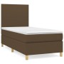 Cama box spring con colchón tela marrón oscuro 90x200 cm de , Camas y somieres - Ref: Foro24-3142148, Precio: 377,62 €, Descu...