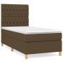 Box spring bed with dark brown fabric mattress 90x200 cm by , Beds and slatted bases - Ref: Foro24-3142548, Price: 370,99 €, ...