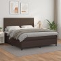 Box spring bed with brown synthetic leather mattress 180x200 cm by , Beds and slatted bases - Ref: Foro24-3142740, Price: 633...