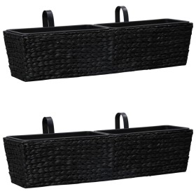 Conjunto de jardineras 2 piezas jacinto de agua negro de vidaXL, Maceteros y jardineras - Ref: Foro24-45582, Precio: 71,99 €,...