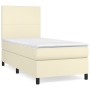 Cama box spring con colchón cuero sintético crema 80x200 cm de , Camas y somieres - Ref: Foro24-3142691, Precio: 327,43 €, De...