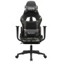 Silla gaming con reposapiés cuero sintético negro camuflaje de , Sillones para videojuegos - Ref: Foro24-3143710, Precio: 118...