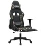 Gaming-Stuhl mit Fußstütze aus schwarzem Camouflage-Kunstleder von , Gaming-Stühle - Ref: Foro24-3143710, Preis: 118,99 €, Ra...