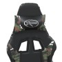 Silla gaming con reposapiés cuero sintético negro camuflaje de , Sillones para videojuegos - Ref: Foro24-3143710, Precio: 118...