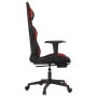 Gaming chair with footrest synthetic leather black red red by , Gaming chairs - Ref: Foro24-3143771, Price: 136,99 €, Discoun...