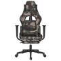 Gaming chair with footrest in black and camouflage fabric by , Gaming chairs - Ref: Foro24-3143752, Price: 149,99 €, Discount: %