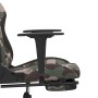 Gaming chair with footrest in black and camouflage fabric by , Gaming chairs - Ref: Foro24-3143752, Price: 149,99 €, Discount: %