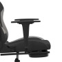 Gaming-Stuhl mit Fußstütze aus hellgrauem und schwarzem Stoff von , Gaming-Stühle - Ref: Foro24-3143744, Preis: 144,99 €, Rab...