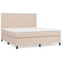 Box spring bed with cappuccino synthetic leather mattress 180x200cm by , Beds and slatted bases - Ref: Foro24-3142742, Price:...