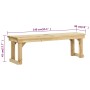 Impregnated pine wood garden bench 140 cm by , garden benches - Ref: Foro24-44899, Price: 90,99 €, Discount: %