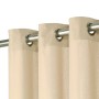 Curtains with metal rings 2 pcs beige cotton 140x245 cm by , Curtains and curtains - Ref: Foro24-134322, Price: 34,30 €, Disc...