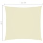 Toldo de vela rectangular tela Oxford color crema 2x2,5 m
