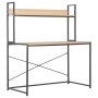 Black and oak computer desk 120x60x138 cm by , Desks - Ref: Foro24-20256, Price: 102,62 €, Discount: %