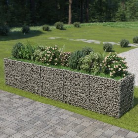 Arriate de gaviones de acero 450x90x100 cm de vidaXL, Maceteros y jardineras - Ref: Foro24-143552, Precio: 216,58 €, Descuent...