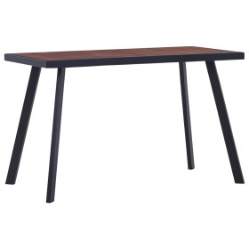 Black MDF and dark wood dining table 120x60x75 cm by , Kitchen and dining tables - Ref: Foro24-281862, Price: 117,36 €, Disco...