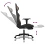 Silla gaming de masaje con reposapiés tela negro y gris taupe de , Sillones para videojuegos - Ref: Foro24-345503, Precio: 13...