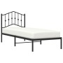 Bed frame with black metal headboard 90x200 cm by , Beds and slatted bases - Ref: Foro24-373782, Price: 67,99 €, Discount: %