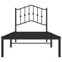 Bed frame with black metal headboard 80x200 cm by , Beds and slatted bases - Ref: Foro24-373780, Price: 67,66 €, Discount: %