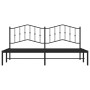 Bed frame with black metal headboard 200x200 cm by , Beds and slatted bases - Ref: Foro24-373796, Price: 104,86 €, Discount: %