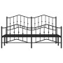 Black metal headboard and footboard bed frame 183x213 cm by , Beds and slatted bases - Ref: Foro24-373812, Price: 118,92 €, D...