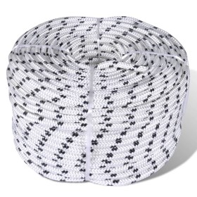 Polyester braided rope 8 mm 250 m white by vidaXL, Ropes and metal cords - Ref: Foro24-143791, Price: 70,99 €, Discount: %