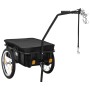 Bicycle trailer/hand cart, black steel, 155x60x83 cm by vidaXL, Bicycle trailers - Ref: Foro24-91771, Price: 136,29 €, Discou...